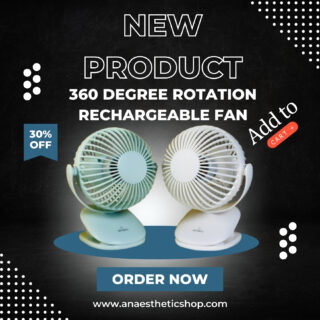 FS03 Mini Clip Fan 360 Degree Rotation Rechargeable Fan (WiWu FS03)- Light Green Color